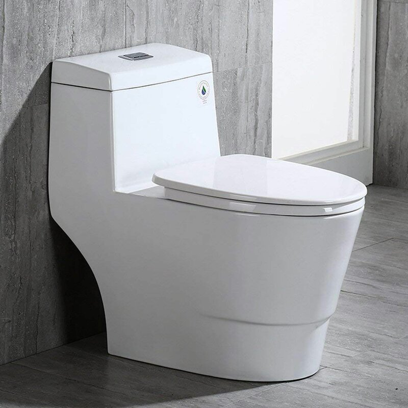 WoodBridge 1.28 (Water Efficient) Elongated One-Piece Toilet (Seat